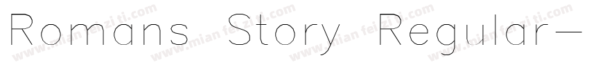 Romans Story Regular字体转换